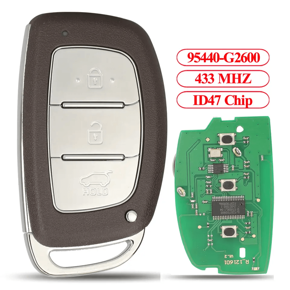 3 Buttons Smart Card Remote Car Key, 433MHz ID47 Chip, 95440-G2600 For Hyundai