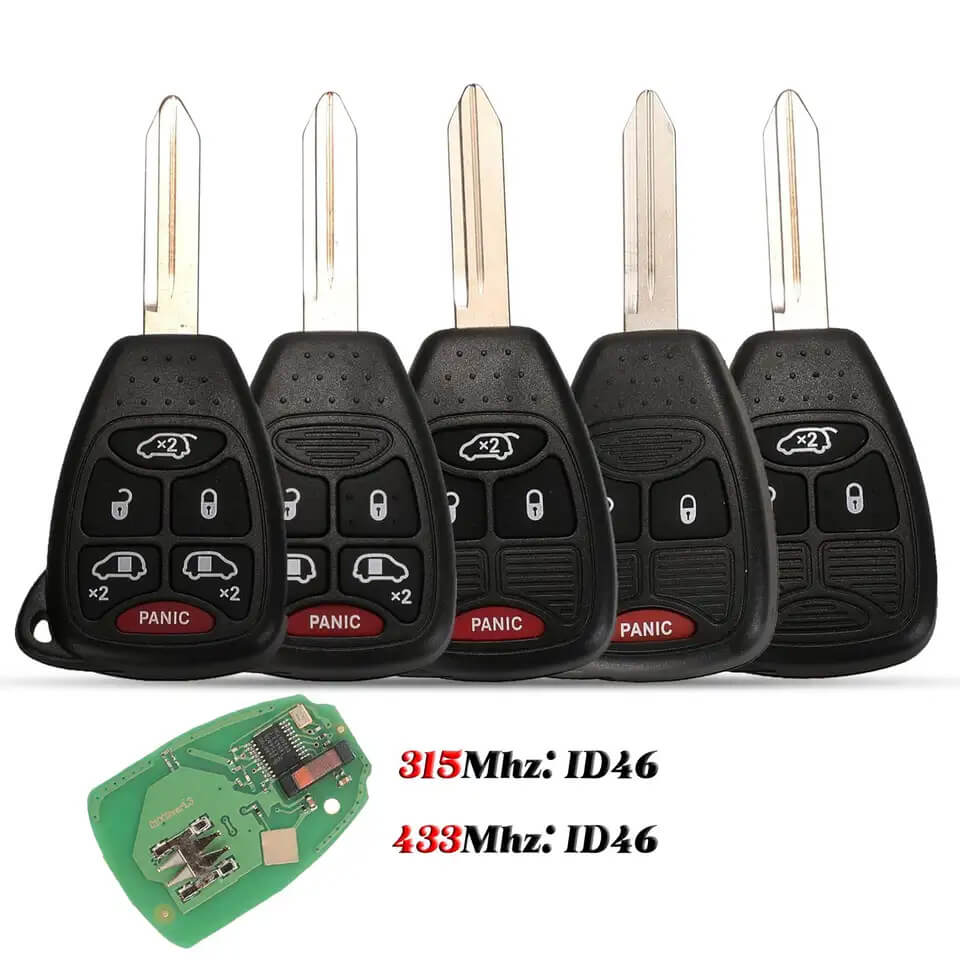 Remote Car Key 315-433MHz ID46 Chip OHT692427AA For Jeep Chrysler