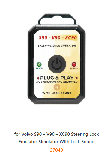 for Volvo S90 &ndash; V90 &ndash; XC90 Steering Lock Emulator Simulator With Lock Sound