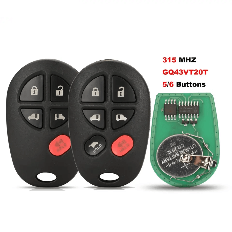 5/6 Buttons Separate Remote Car Key Fob 315MHz FCC GQ43VT20T For Toyota Sequoia