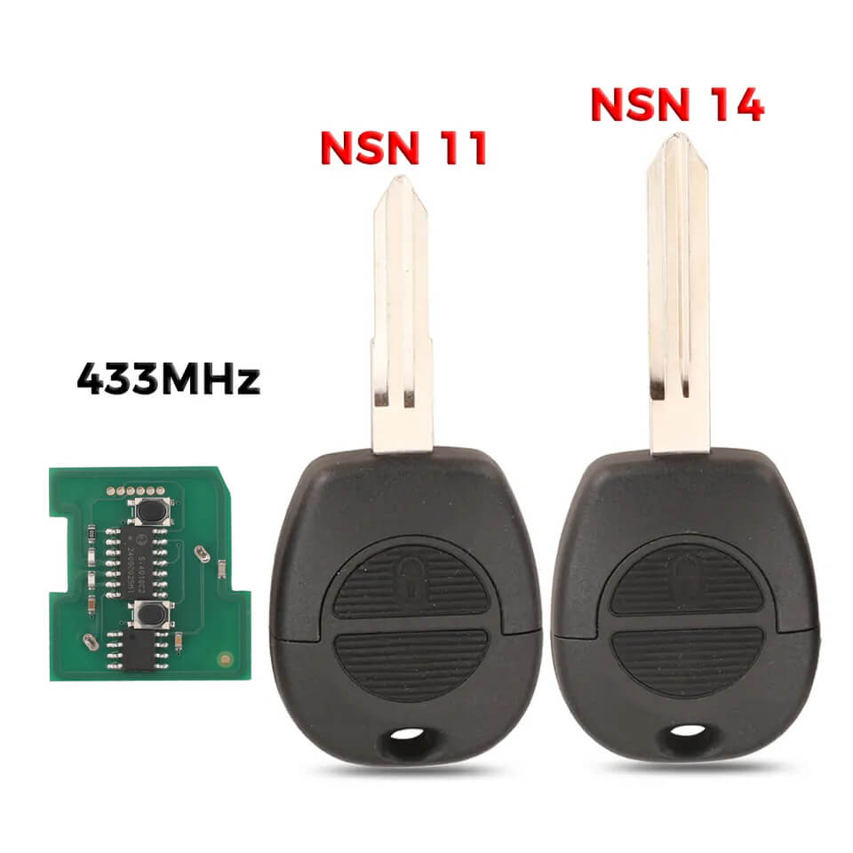 Straight Remote Key 433MHz No Chip For Nissan Patrol Navara X-Trail