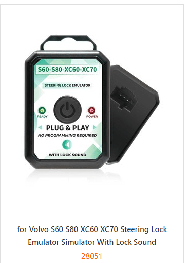 for Volvo S60 S80 XC60 XC70 Steering Lock Emulator Simulator With Lock Sound