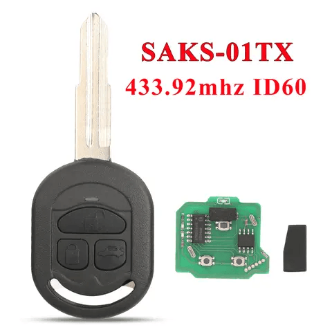 3 Button Remote Car Key For Chevrolet Buick 433.92MHz ID60 Chip SAKS-01TX Keyless Entry