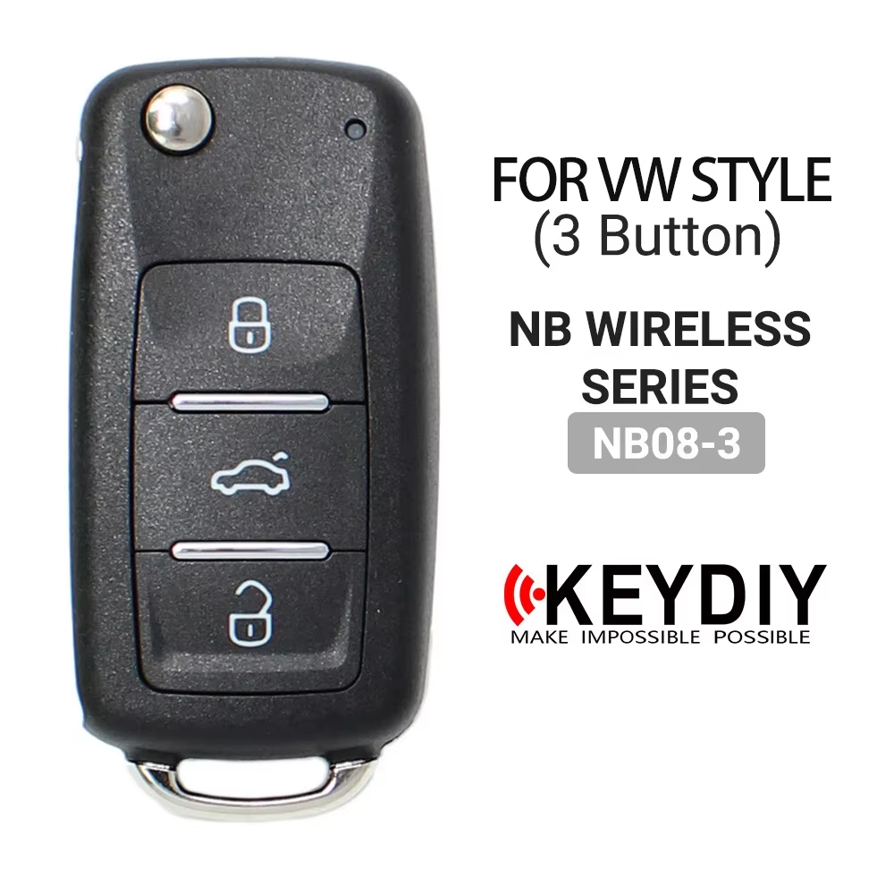 KEYDIY KD NB08-3 Flip Remote Key for Volkswagen Type 3 Buttons