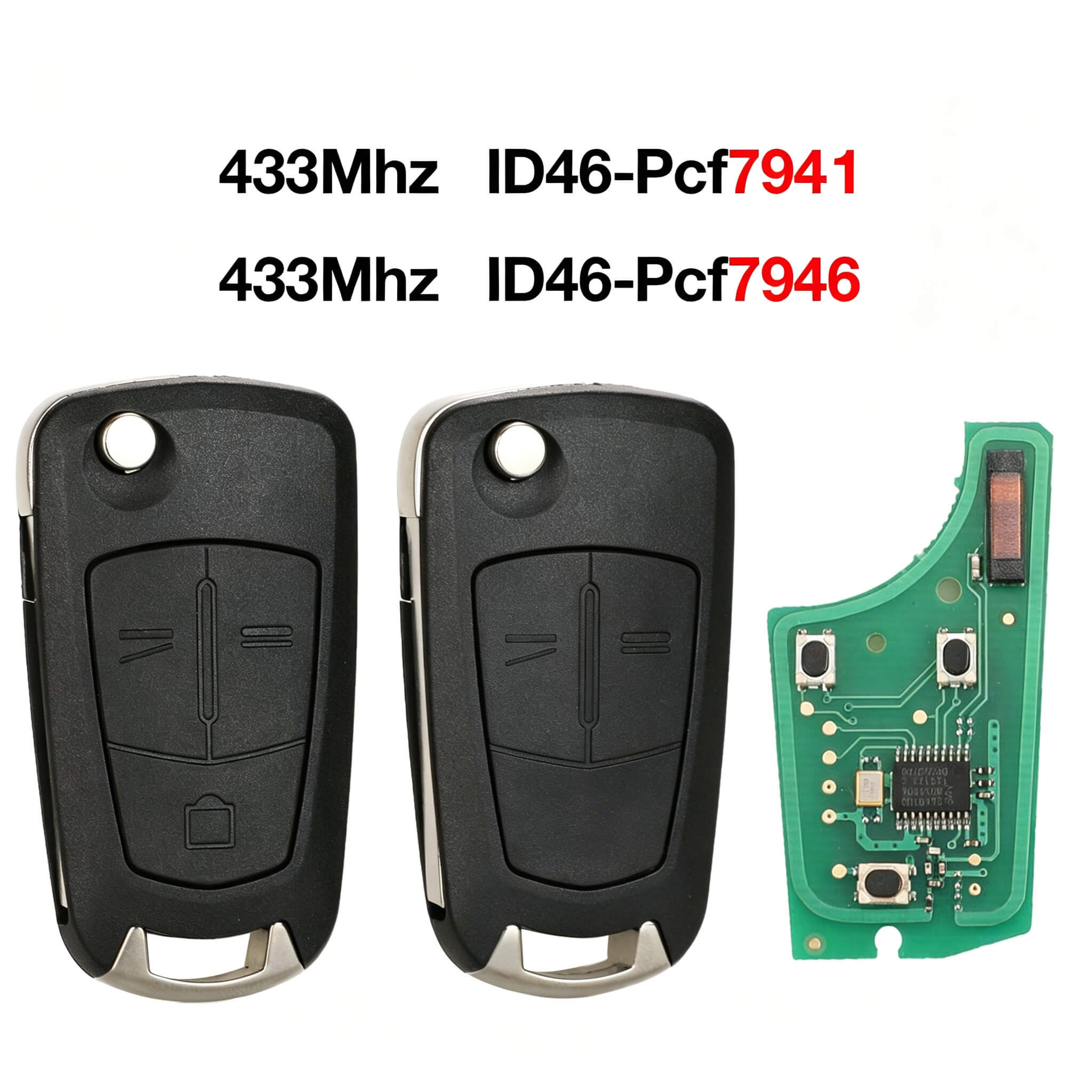 Car Key PCF7941 PCF46 Chip 433MHz For Opel Corsa D/Astra H/Vectra C