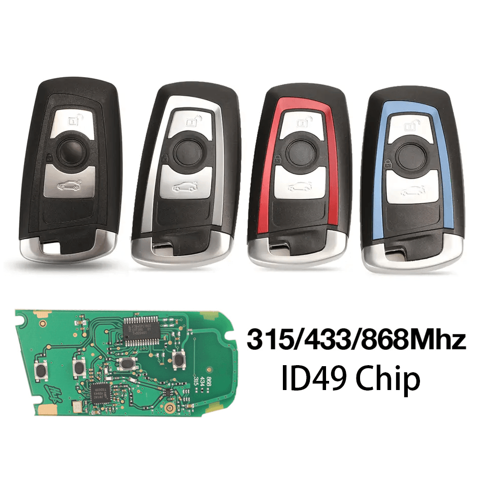 3 Buttons Smart Car Key Fob 315/433/868MHz PCF7945 Transponder Chip For BMW FEM System