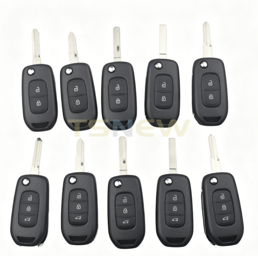 2/3 Buttons Replacement Case With White Rear Cover Original Flip Key Shell For Renault&nbsp;