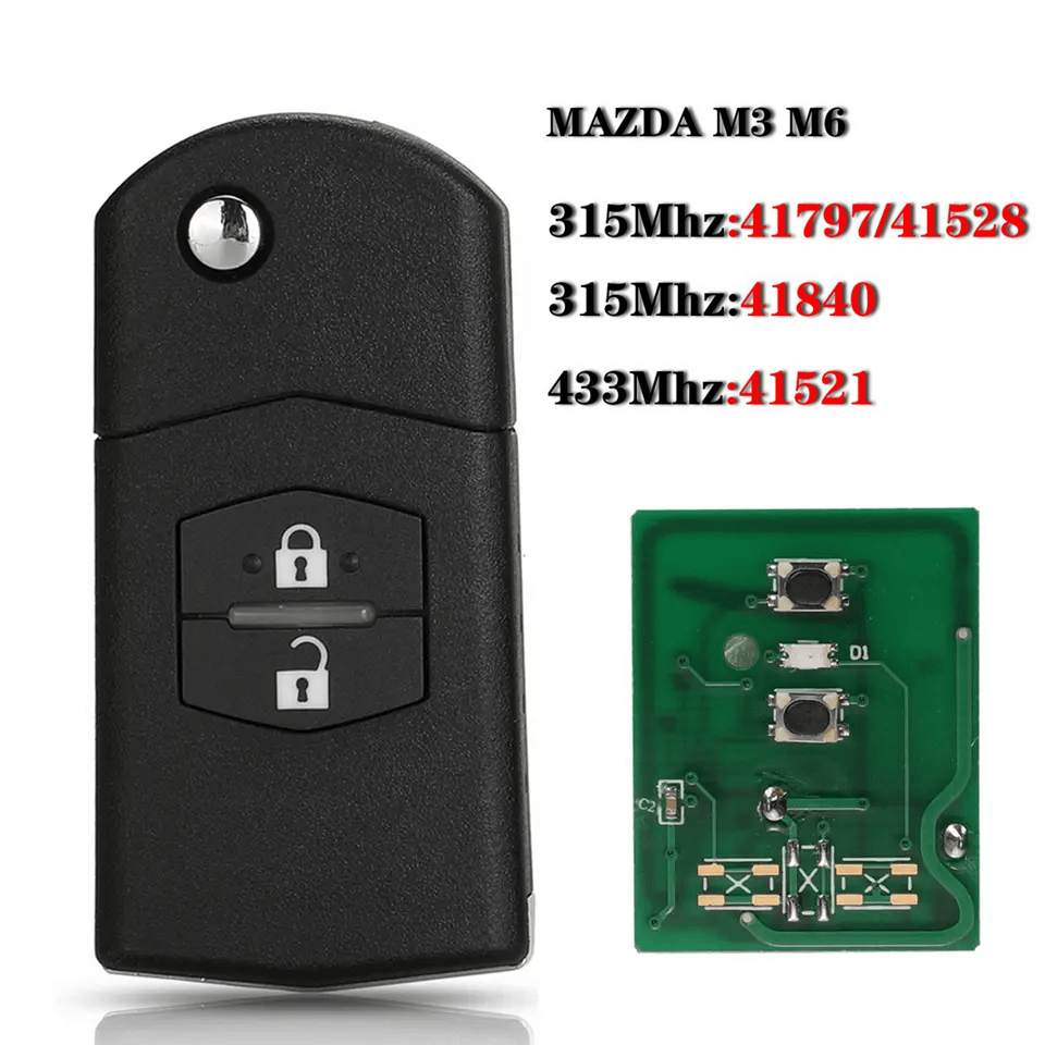 2 Button Folding Remote Car Key 41797/41528/41521/41840 For Mazda