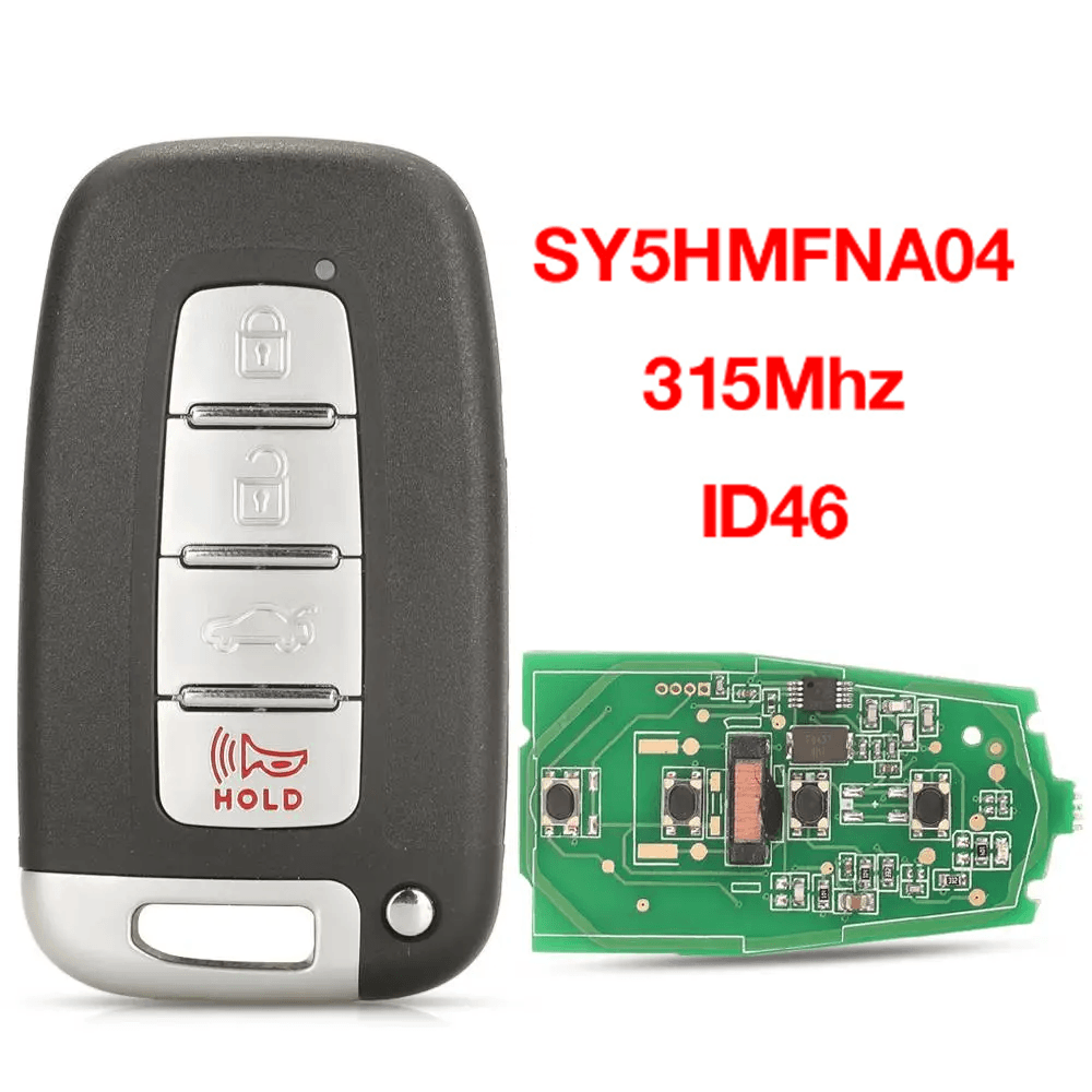 4 Buttons Remote Car Key, 315MHz ID46 Chip, SY5HMFNA04 For Hyundai Kia
