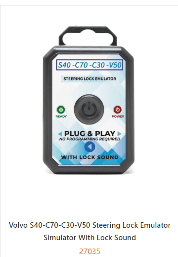 Volvo S40-C70-C30-V50 Steering Lock Emulator Simulator With Lock Sound