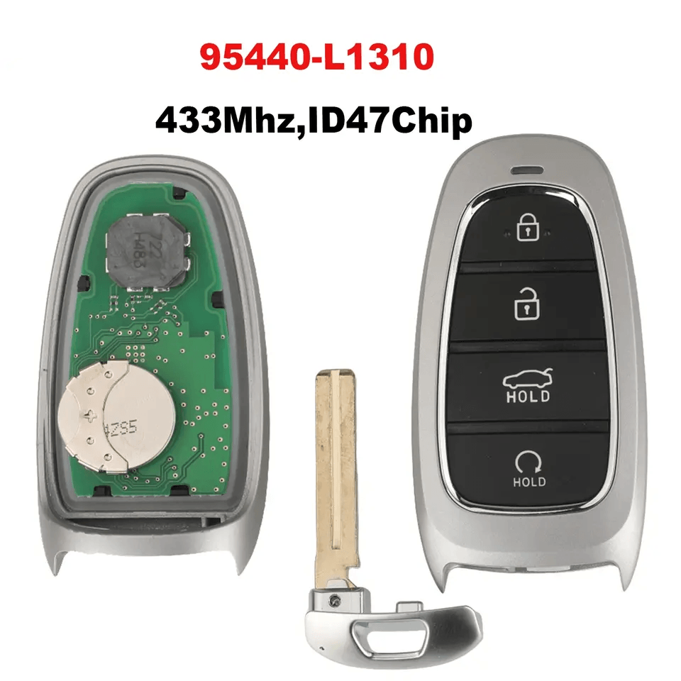4 Buttons Smart Card Remote Car Key 433MHz ID47 Chip OE 95440-L1310 For Hyundai（No Groove）