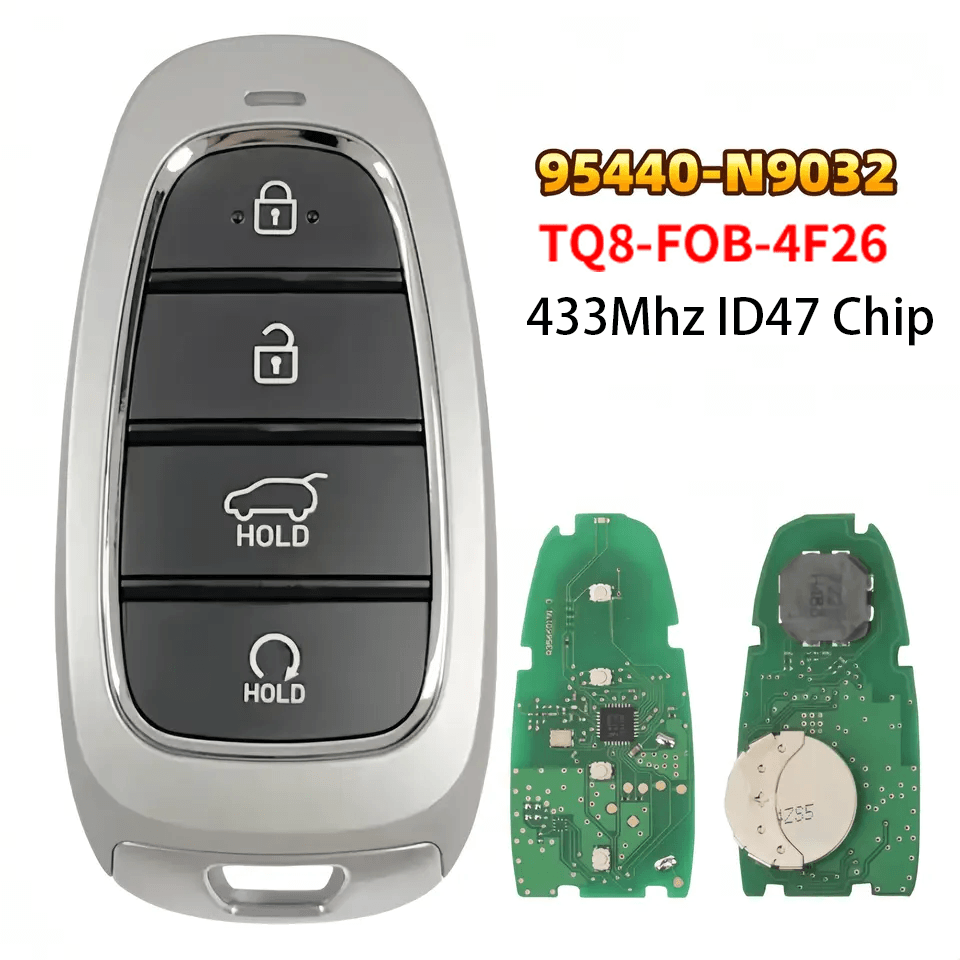 4 Buttons Smart Remote Car Key, 433MHz ID47 Chip, 95440-N9032 For Hyundai