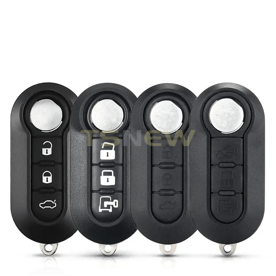 New Key Shell For Fiat 500 Folding Type With White Buttons