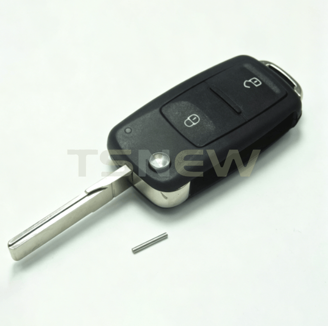 2 Buttons Flip Remote Key Replacement Shell With Logo For New VW Golf Tiguan Car Key Fob Housing