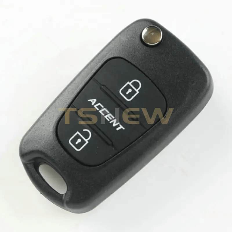 3 Buttons Folding Remote Key Replacement Shell For Hyundai Accent, Original Style Empty Car Key Fob Housing Without Circuit Board