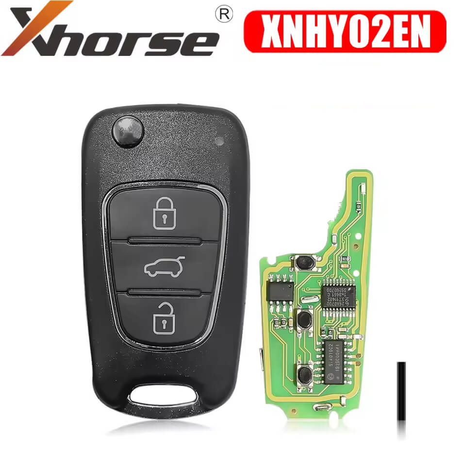 Xhorse XNHY02EN Wireless Remote Key 3 Buttons for KIA Hyundai Flip Type
