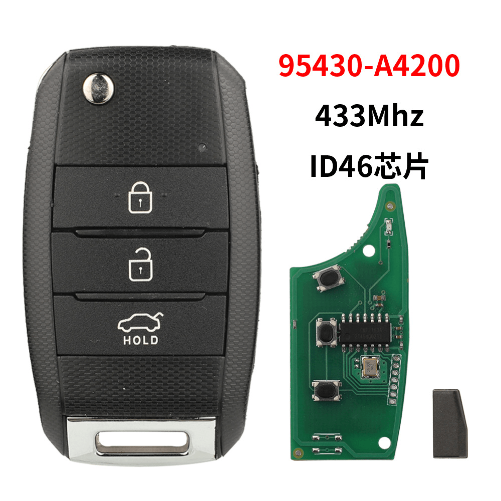 3 Button Remote Key ID46 Chip 433MHz 95430-A4200 For Kia K4 Carens