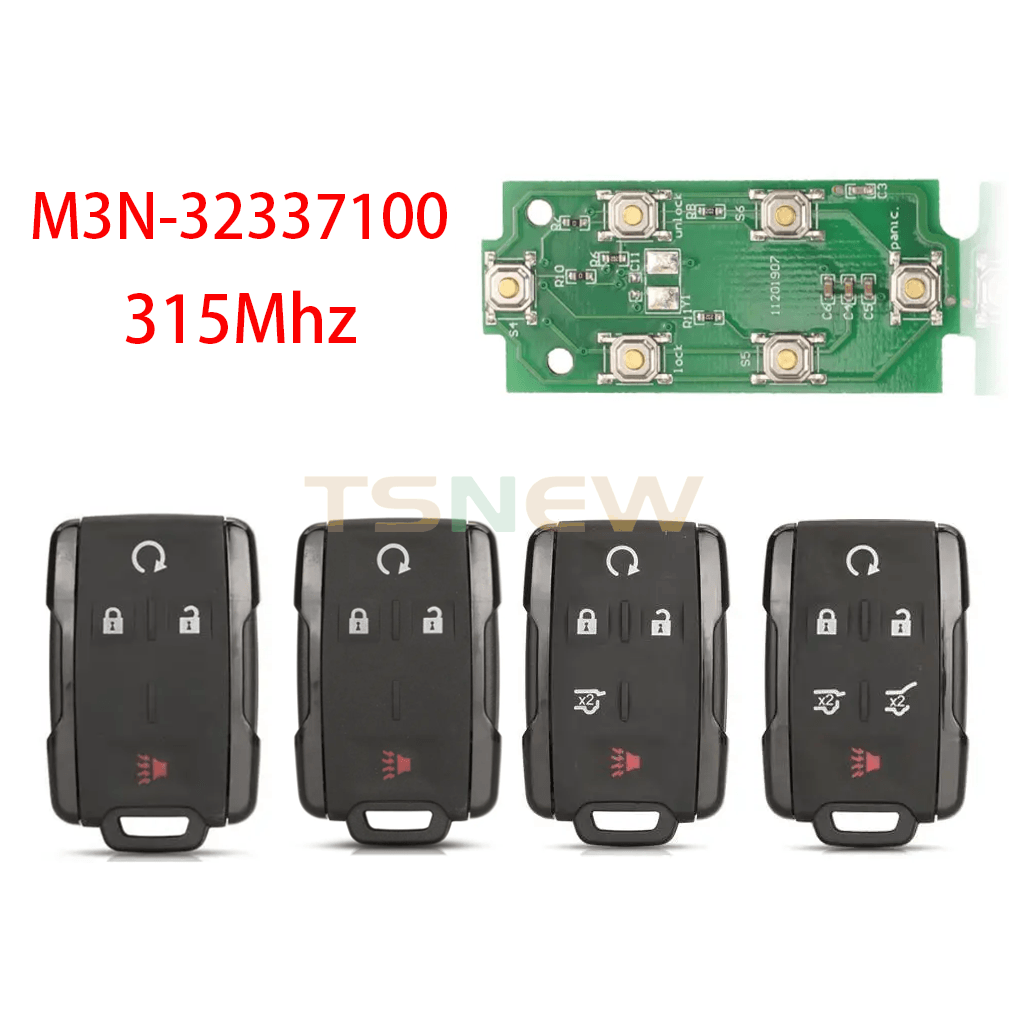 3/4/5/6 Button Remote Car Key For Chevrolet 315MHz FCC ID M3N32337100 Keyless Entry