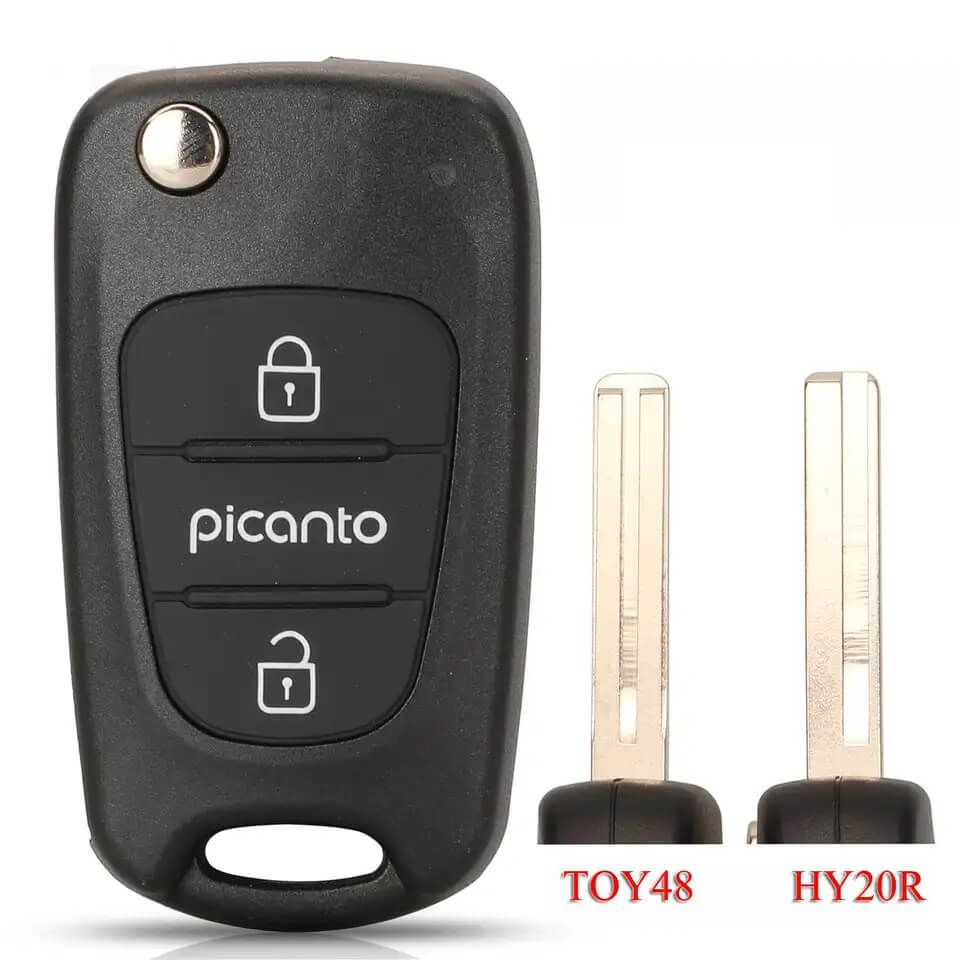 3 Button Flip Key Shell For Kia Picanto