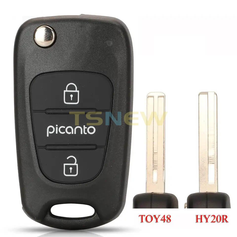 3 Button Flip Key Shell For Kia Picanto