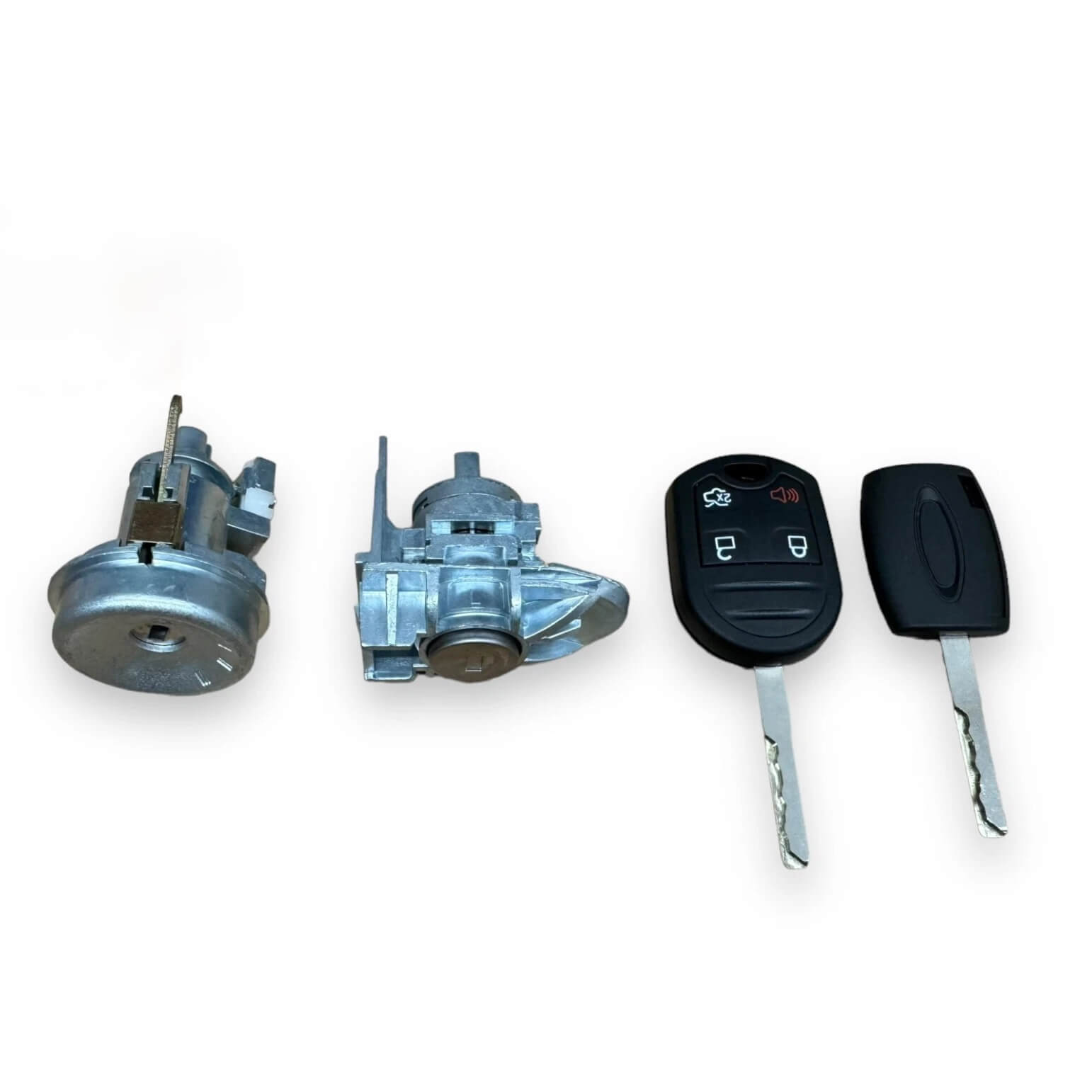 For 11-19 Ford Fiesta Ignition & Door Lock Cylinder Set With 2 Chip Keys