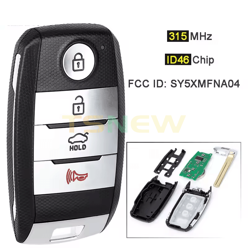 315MHz ID46 Chip SY5XMFNA04 Smart Remote Car Key Fob for Kia Rio 2014-2017