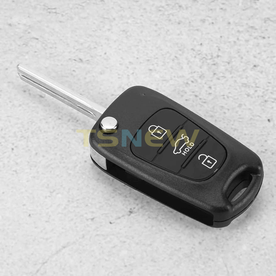 3 Buttons Flip Remote Key Shell With HOLD Button For Hyundai i30 ix35 8th Sonata, Replacement Empty Car Key Fob Housing Without Circuit Board