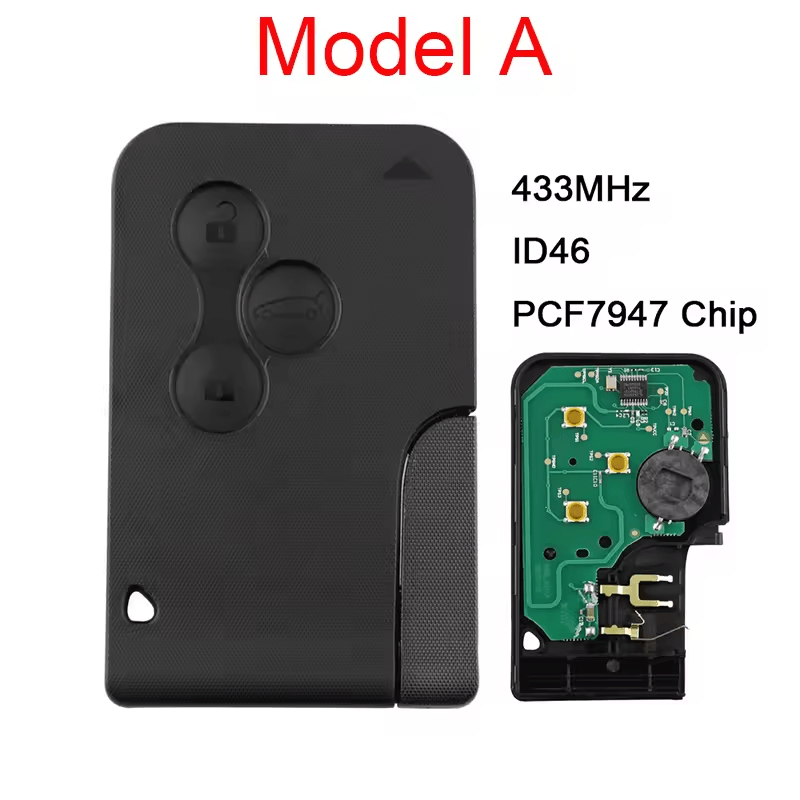 3 Button Car Remote Key 433MHz ID46 PCF7947 Chip For Renault Megane