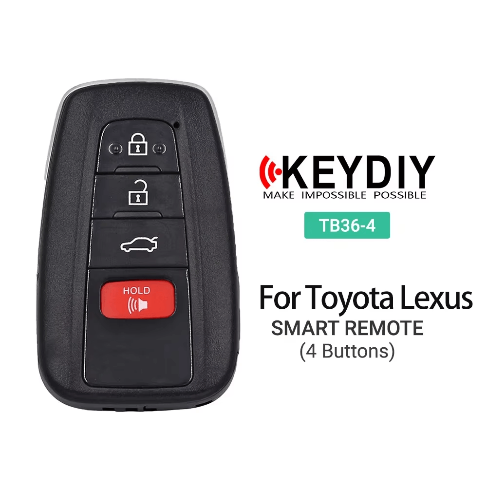 KEYDIY KD TB36-4 Smart Remote Key for Toyota/ Lexus 3+1 Buttons With 8A Transponder