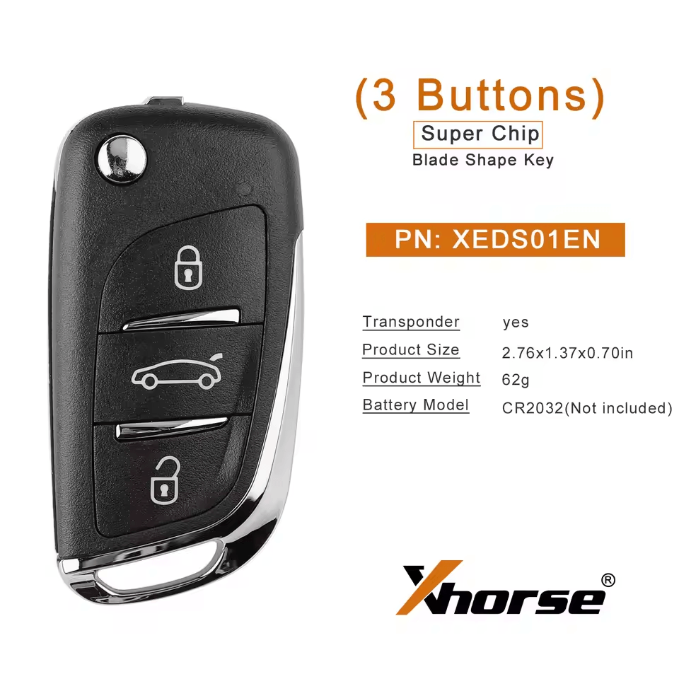Xhorse XEDS01EN VVDI Super Remote Key for DS Style 3 Buttons