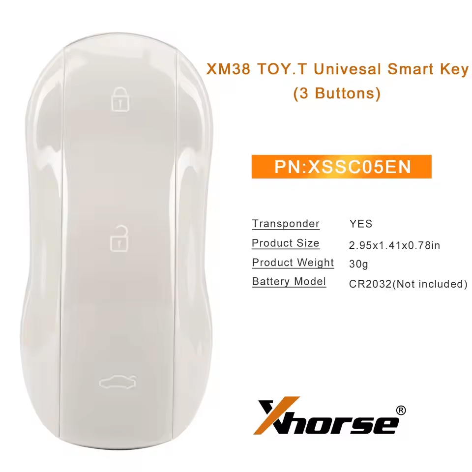Xhorse XSSC05EN XM38 TOY.T Universal Smart Key Supercar Style Marble Grey Color 3 Buttons