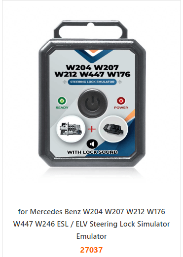 for Mercedes Benz W204 W207 W212 W176 W447 W246 ESL / ELV Steering Lock Simulator Emulator