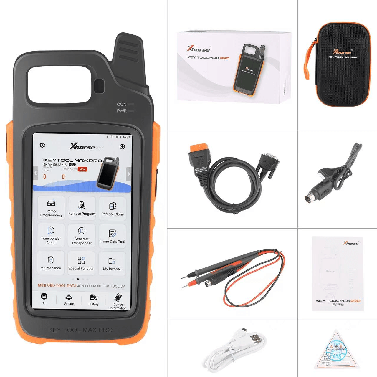 Xhorse VVDI Key Tool Max Pro with MINI OBD Tool Function Work with DOLPHIN XP-005, XP005L, Condor MINI Plus, MINI Plus II