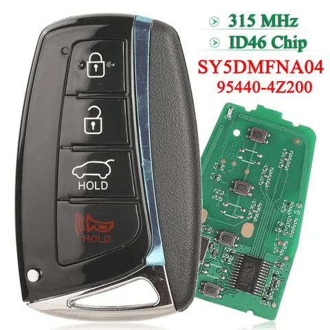 4 Buttons Remote Car Key, 315MHz ID46 Chip, 95440-4Z200 SY5DMFNA04 For Hyundai