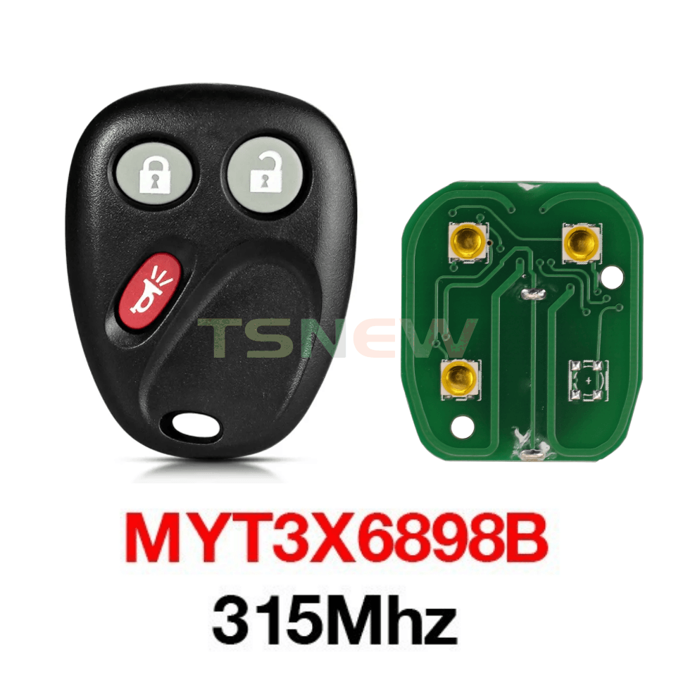 3 Button Remote Car Key 315MHz MYT3X6898B For Cadillac Chevrolet
