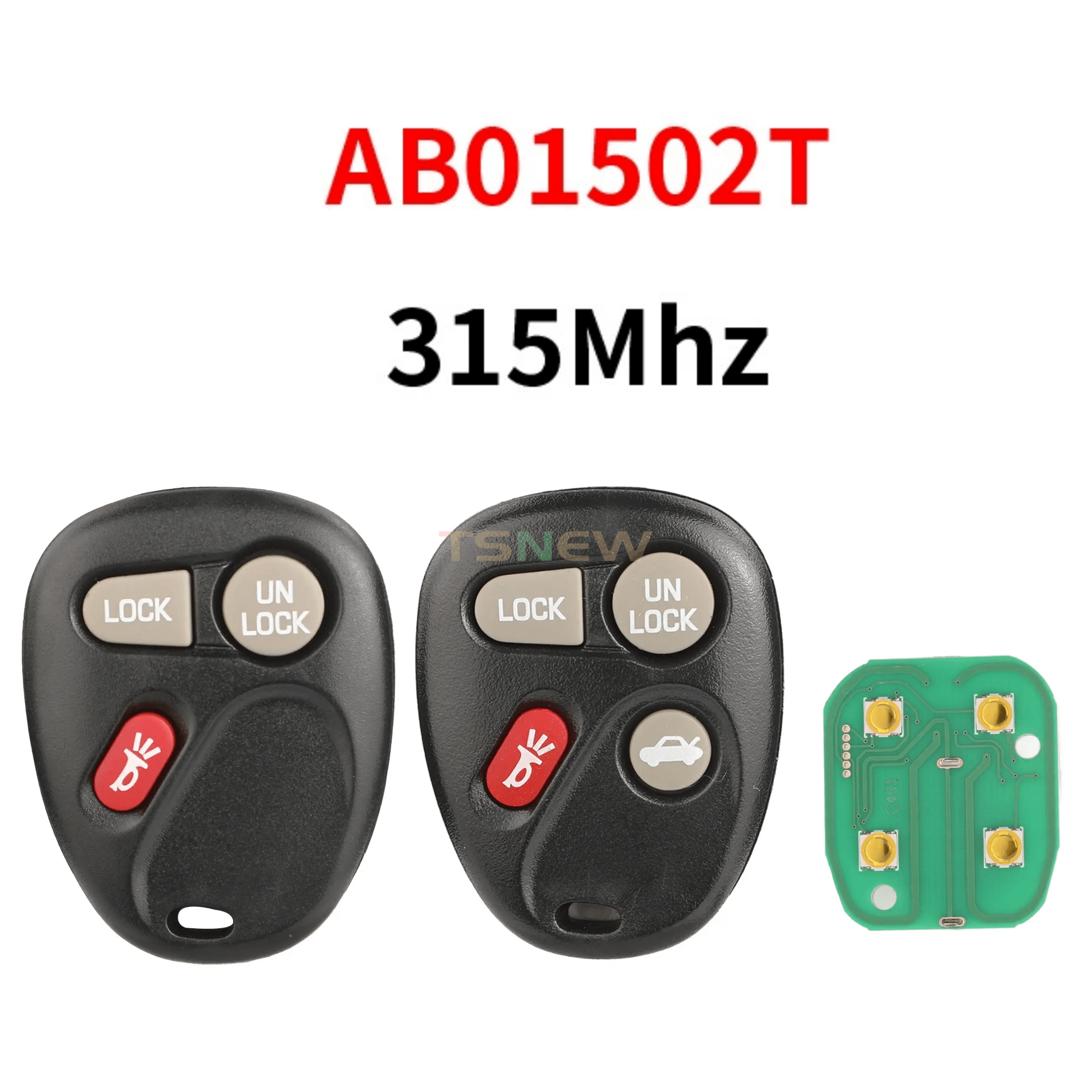 3/4 Button Separate Remote Key Fob For Chevrolet Buick GMC 315MHz AB01502T Keyless Entry