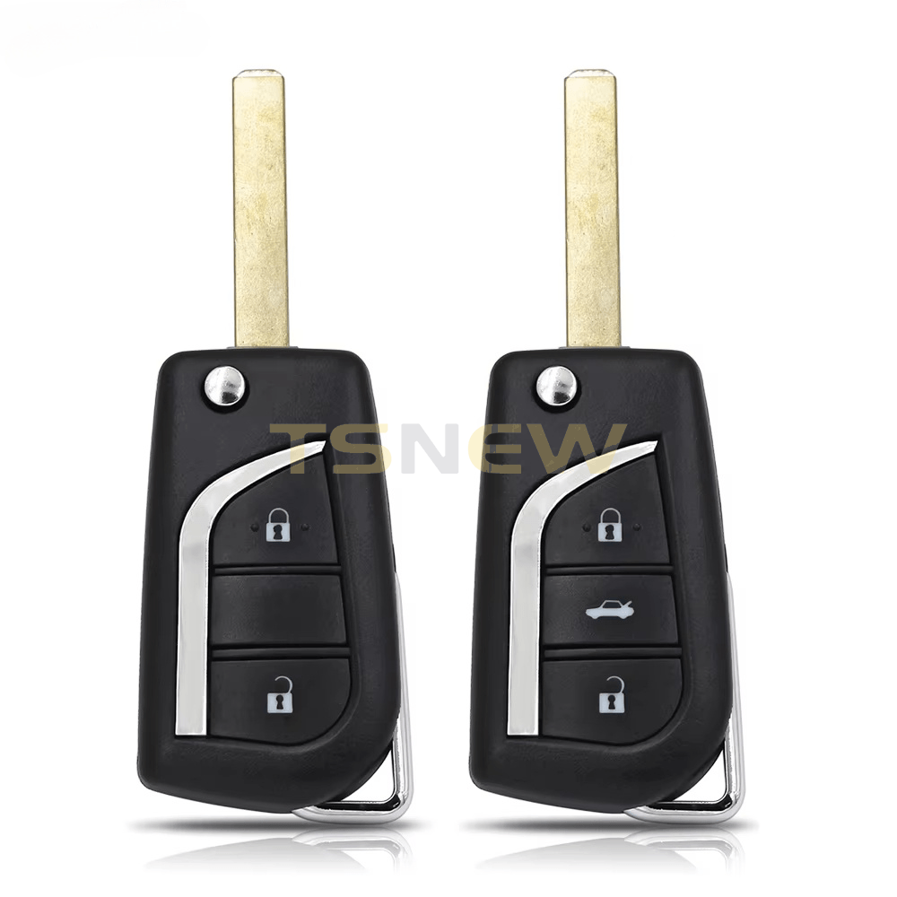 2/3 Button Flip Smart Key Replacement Shell Original Non Modified Key Fob Housing For Toyota Car
