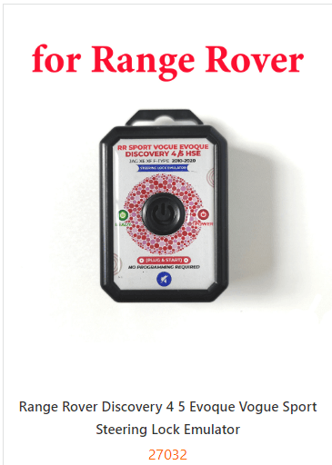 Range Rover Discovery 4 5 Evoque Vogue Sport Steering Lock Emulator