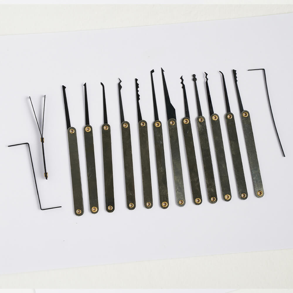 15Pcs Locksmith Training Tools Kit, Stainless Steel Door Lock Opener