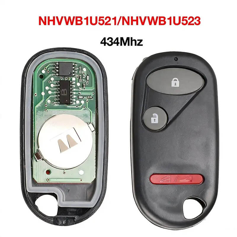3 Button Remote Car Key 434MHz NHVWB1U521/NHVWB1U523 For Honda