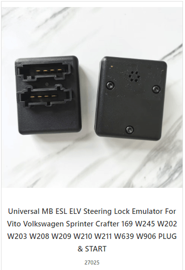 Universal MB ESL ELV Steering Lock Emulator For Vito Volkswagen Sprinter Crafter 169 W245 W202 W203 W208 W209 W210 W211 W639 W906 PLUG & START