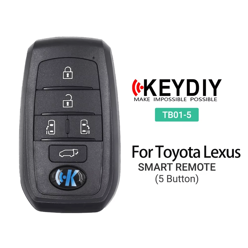 KEYDIY KD TB01-5 Smart Remote Key for Toyota/ Lexus Type 5 Buttons With 8A Transponder