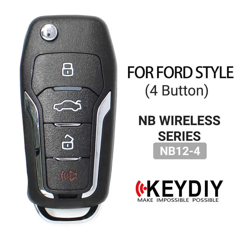KEYDIY KD NB12-4 Flip Remote Key for Ford Type 3+1 Buttons