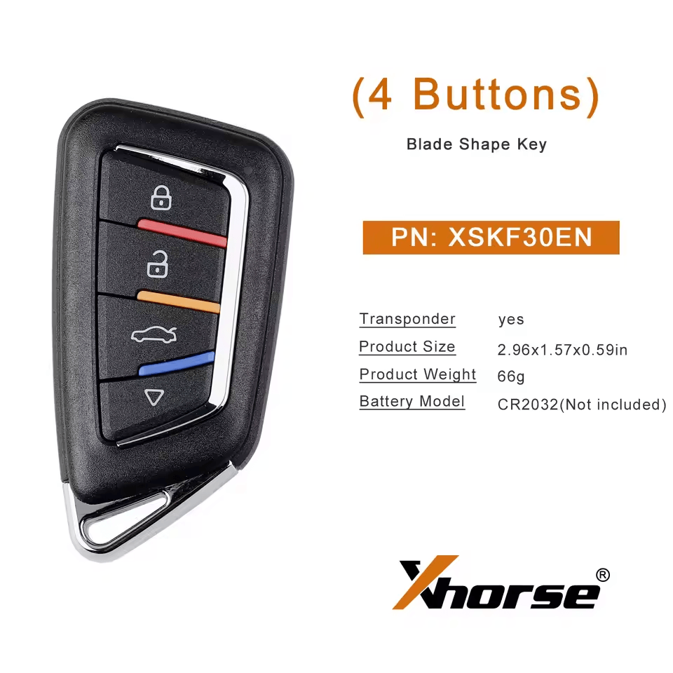 Xhorse XSKF30EN Smart Key Knife Style 4 Buttons