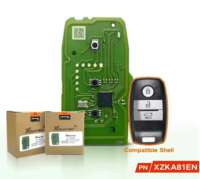 Xhorse XZKA81EN Special PCB Board 3 Button Exclusively Car Key With Shell for Hyundai & Kia Models