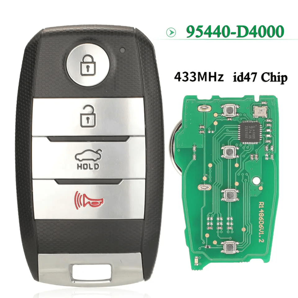 4 Buttons Smart Remote Car Key, 433mhz With 47 Chip, 95440-D4000 For Kia Optima