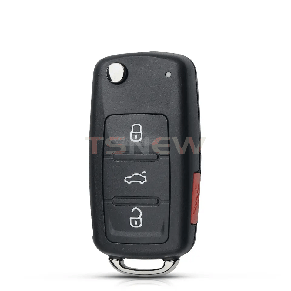 3+1 Buttons Flip Remote Key Replacement Shell For New VW 202AD Series Car Key Fob Housing