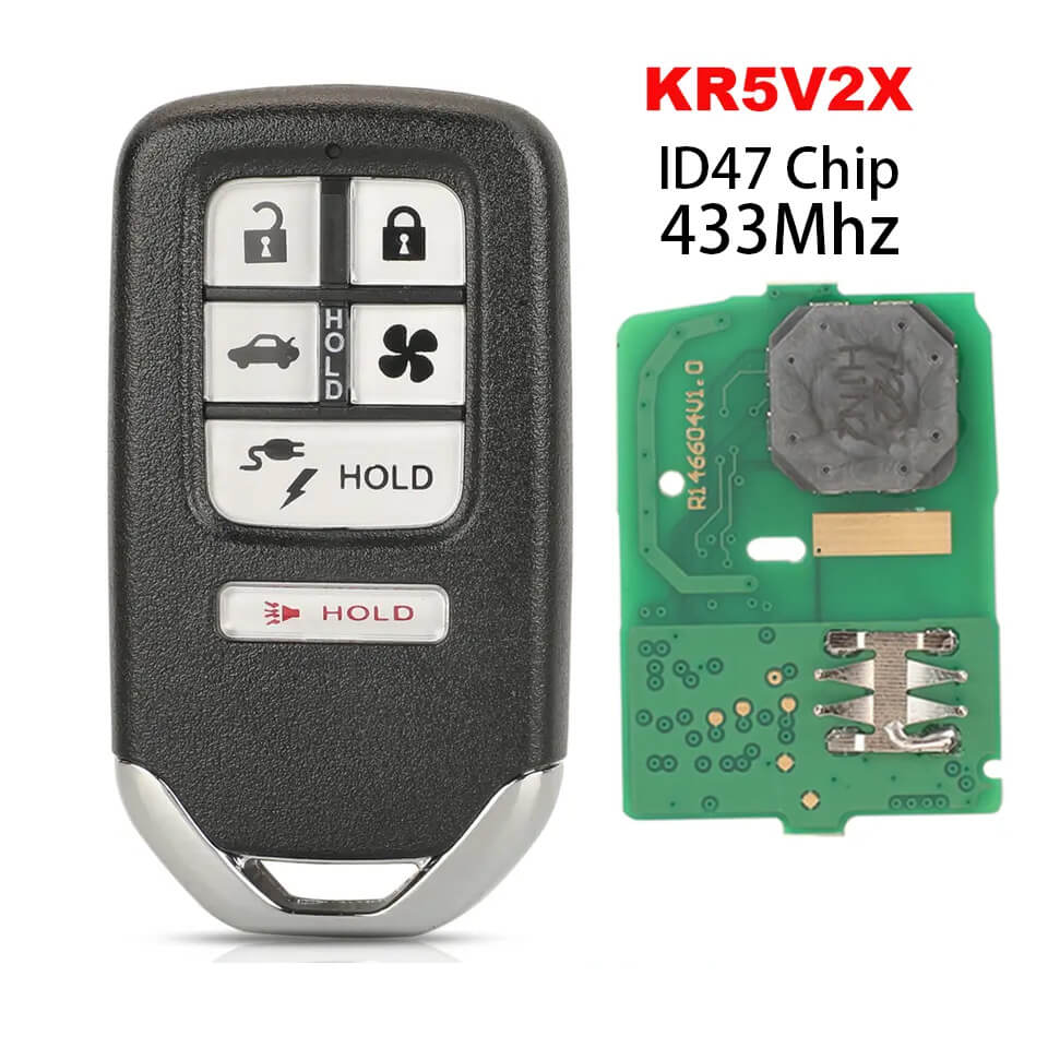 6 Button Full Smart Remote Key KR5V2X 433MHz ID47 Chip For Honda