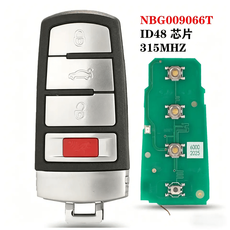 4 Buttons Car Remote Key 315MHz ID48 Chip NBG009066T For Volkswagen