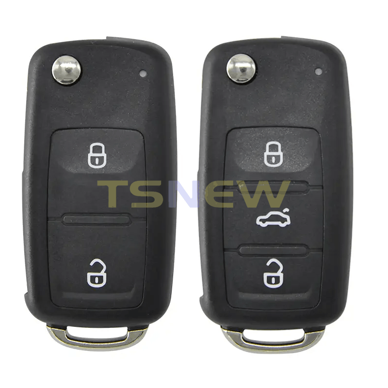 2/3 Buttons Flip Remote Key Replacement Shell For New VW Passat B5 Golf 202AD Series Car Key Fob Housing